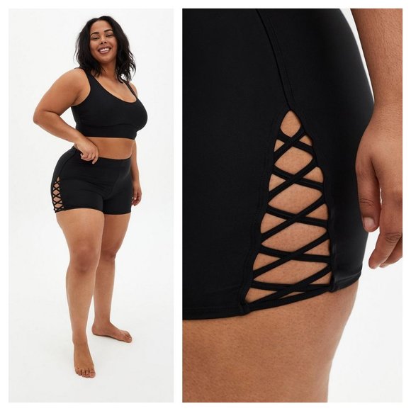 torrid Other - Active High-Rise Strappy Side 3.5 Inch Swim Short
